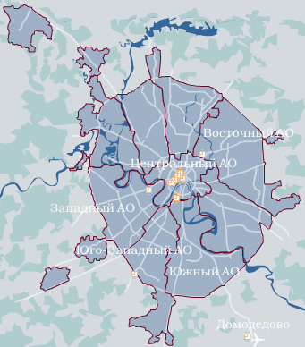 Карта Москвы