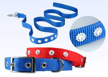 Поводок: L 122 см; ошейник: Н 2.0 см, min/max 34 ~ 44 см; 100% NYLON