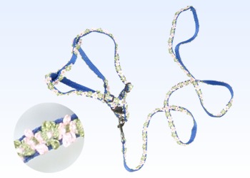 Поводок: L 122 см; шлейка: Н 1.0 см, min/max 29 ~ 44 см; 100% NYLON; с нашивками